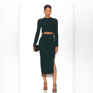 Elegant Green Knit Skirt